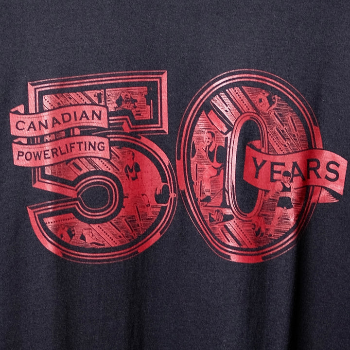 Canadian Powerlifting Union - 50th Celebration Black Tee