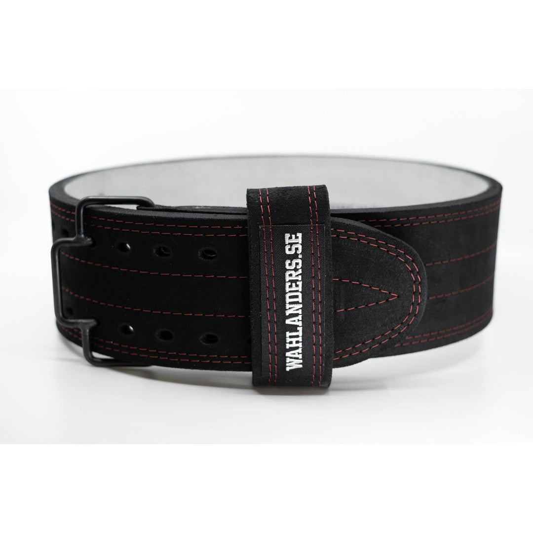 Wahlanders Sweden Belts Large - Black with Red Stitching Soft Core (Suede) Wahlanders Belts SOFT CORE