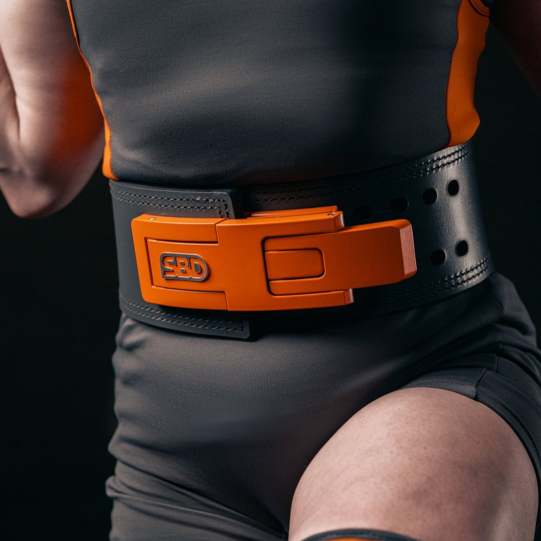 SBD Forge 13mm Lever Belt Grey/Orange-Inner Strength Products