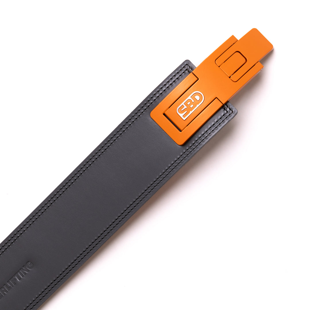 SBD Forge 13mm Lever Belt Grey/Orange-Inner Strength Products