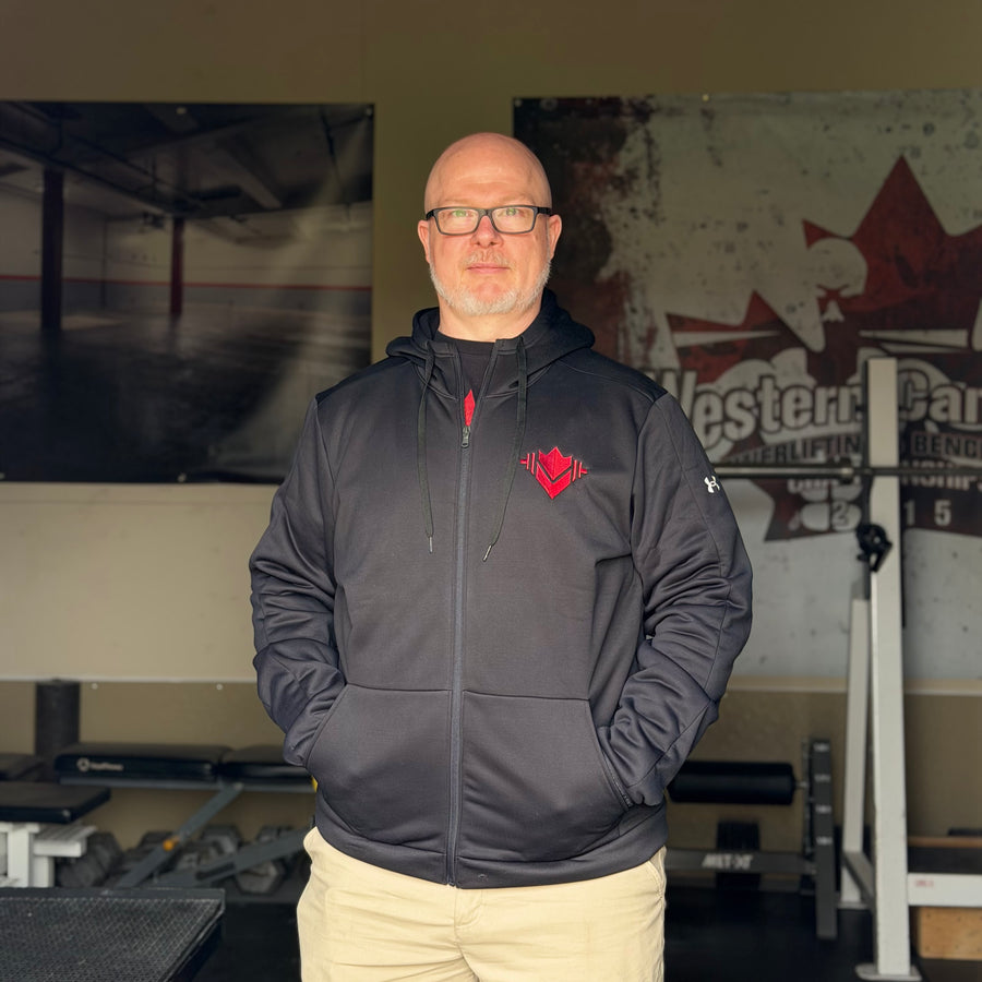 Canada Powerlifting - Under Armour Fleece Pro Hooded Zip-Up-Inner Strength Products