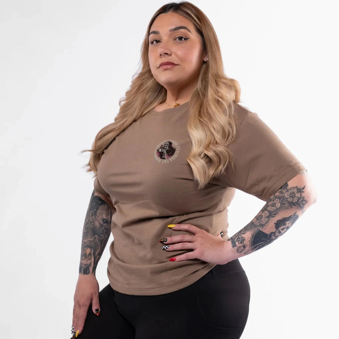 Kinda Fit Kinda Fat - Caffeine & Creatine Deluxe Cotton T-Shirt-Inner Strength Products