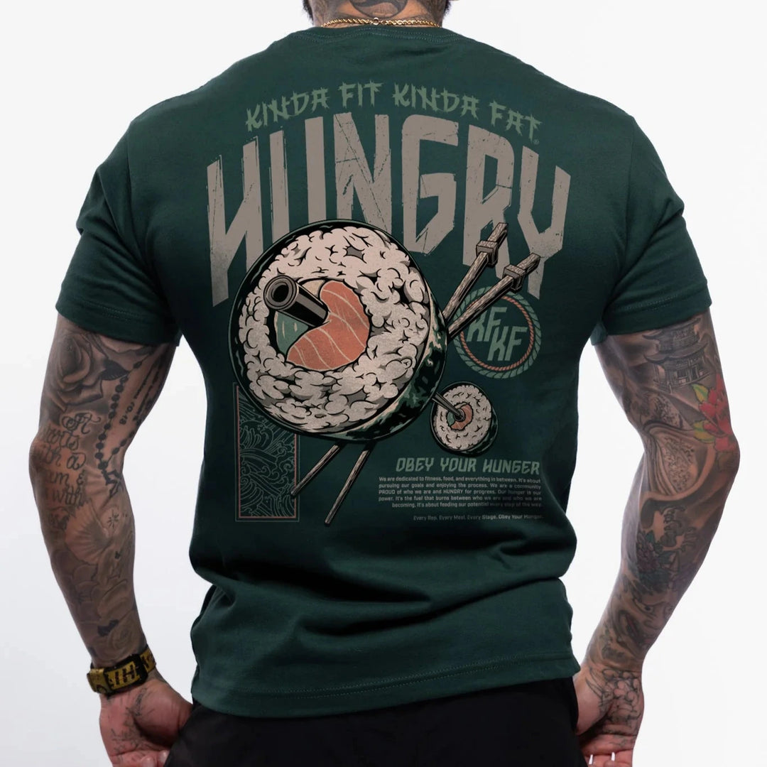 Kinda Fit Kinda Fat - Strong Sushi Deluxe Cotton T-Shirt-Inner Strength Products