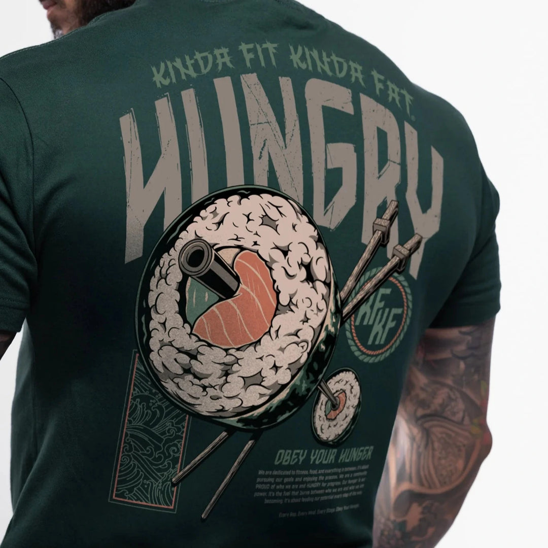 Kinda Fit Kinda Fat - Strong Sushi Deluxe Cotton T-Shirt-Inner Strength Products