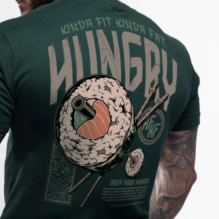 Kinda Fit Kinda Fat - Strong Sushi Deluxe Cotton T-Shirt-Inner Strength Products