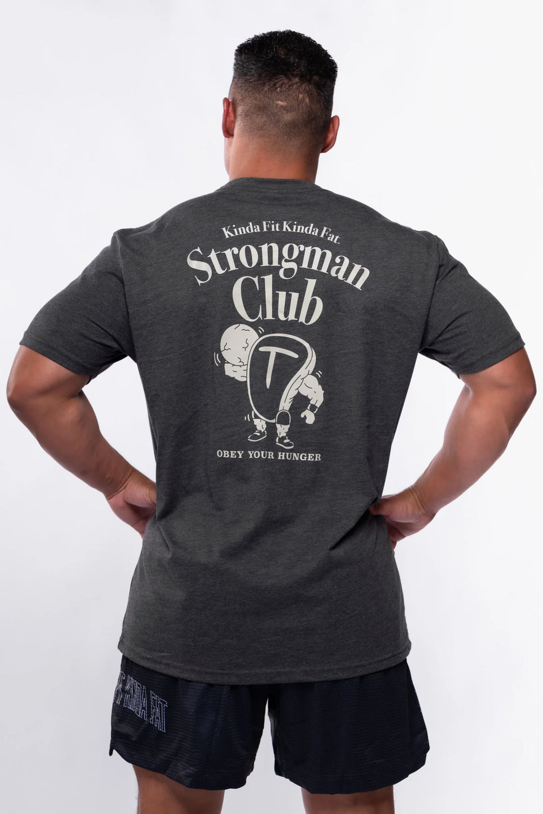 Kinda Fit Kinda Fat - Strongman Club Grey-Inner Strength Products