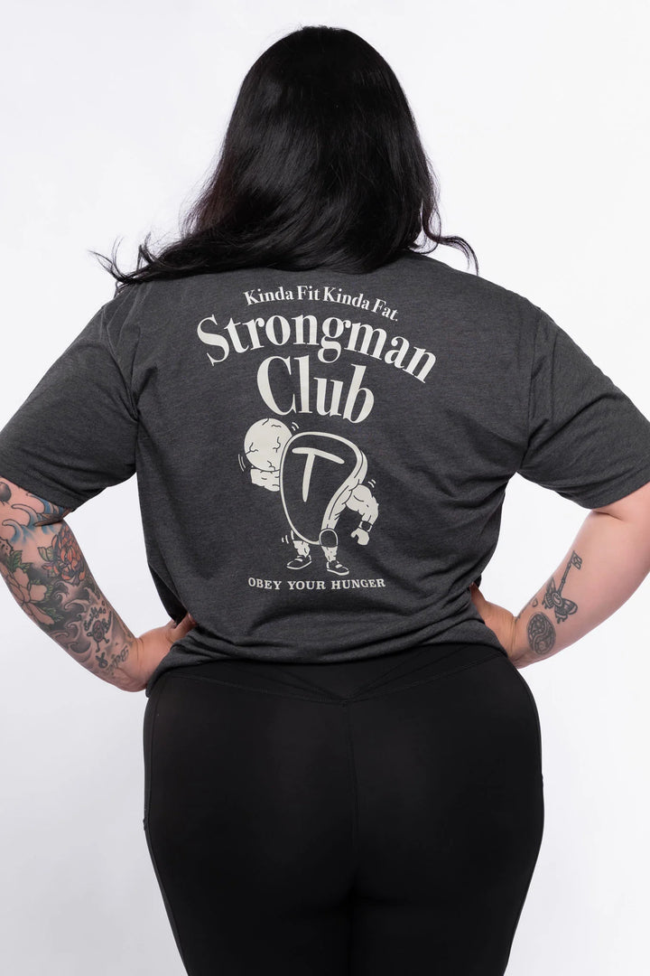 Kinda Fit Kinda Fat - Strongman Club Grey-Inner Strength Products