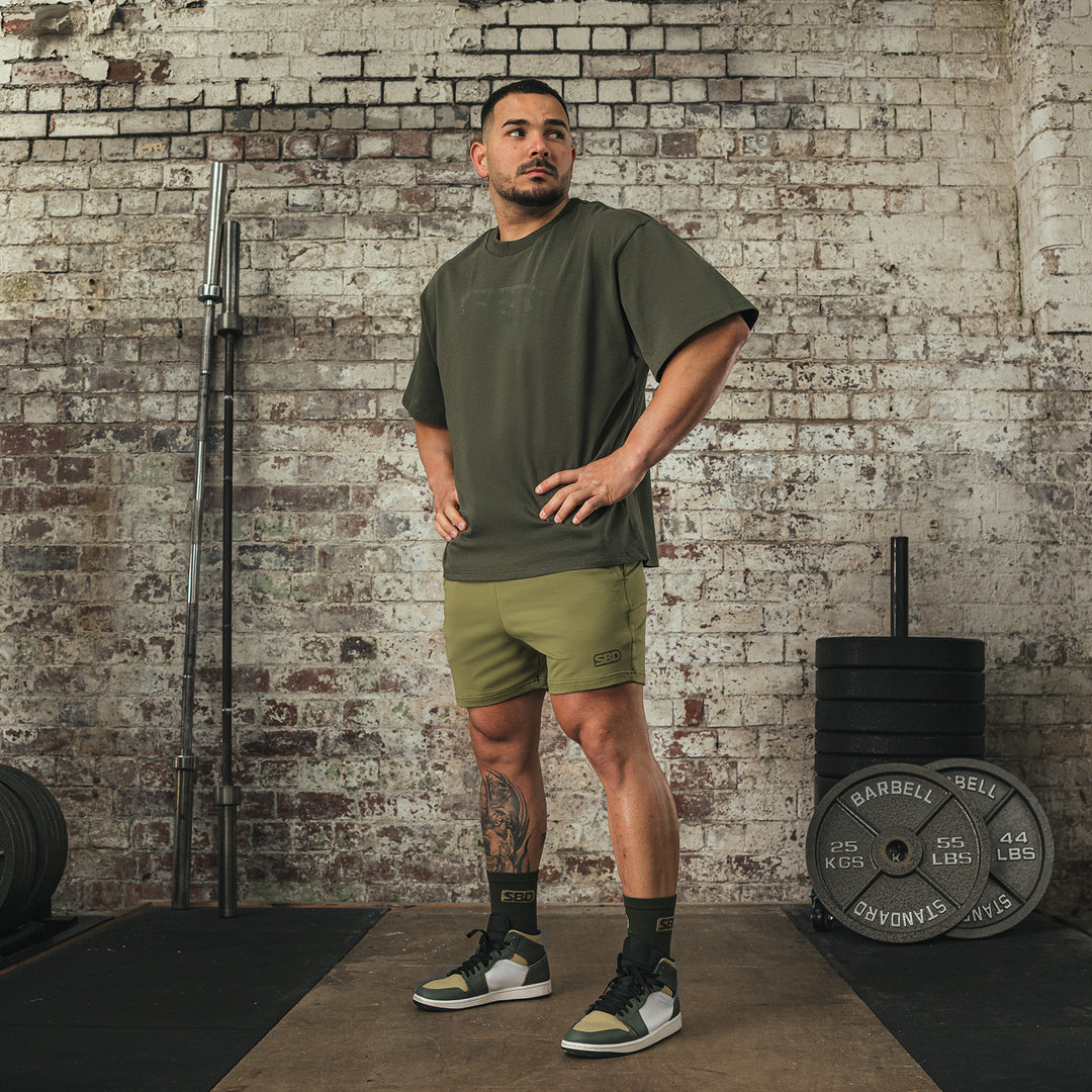 SBD Resolve Oversized T-Shirt - Khaki-Inner Strength Products