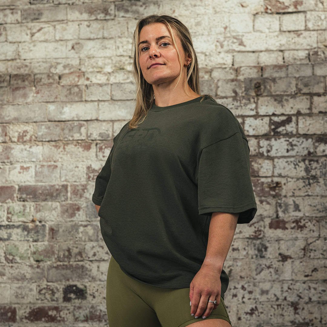 SBD Resolve Oversized T-Shirt - Khaki-Inner Strength Products