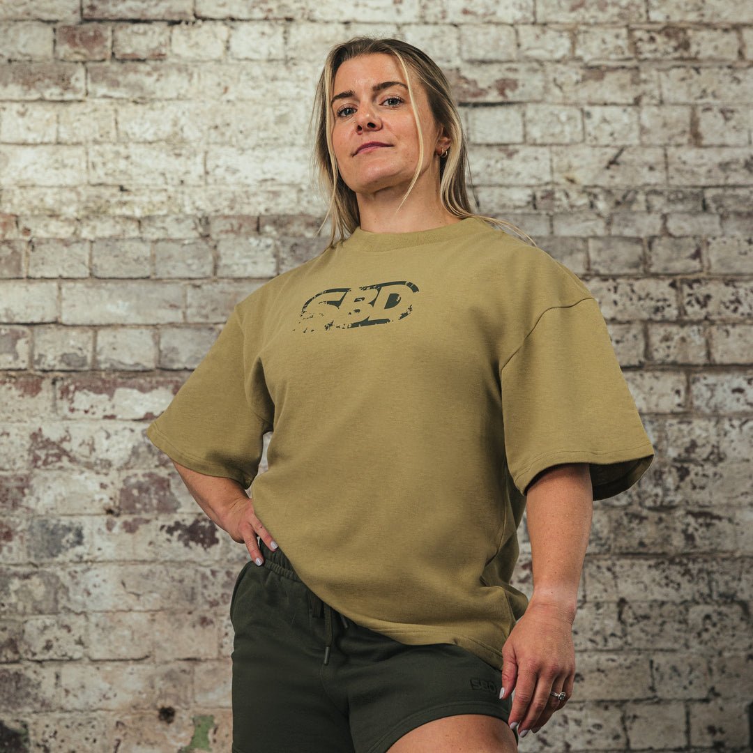 SBD Resolve Oversized T-Shirt - Sand-Inner Strength Products