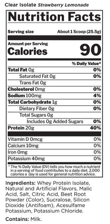 Rule 1 Clear Isolate Protein Powder-Inner Strength Products