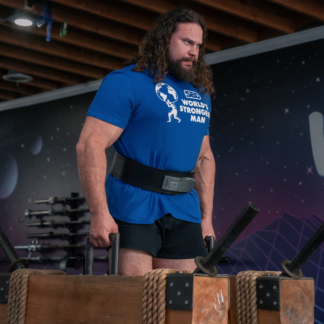 SBD World's Strongest Man 2024 - Men's T-Shirt - Blue