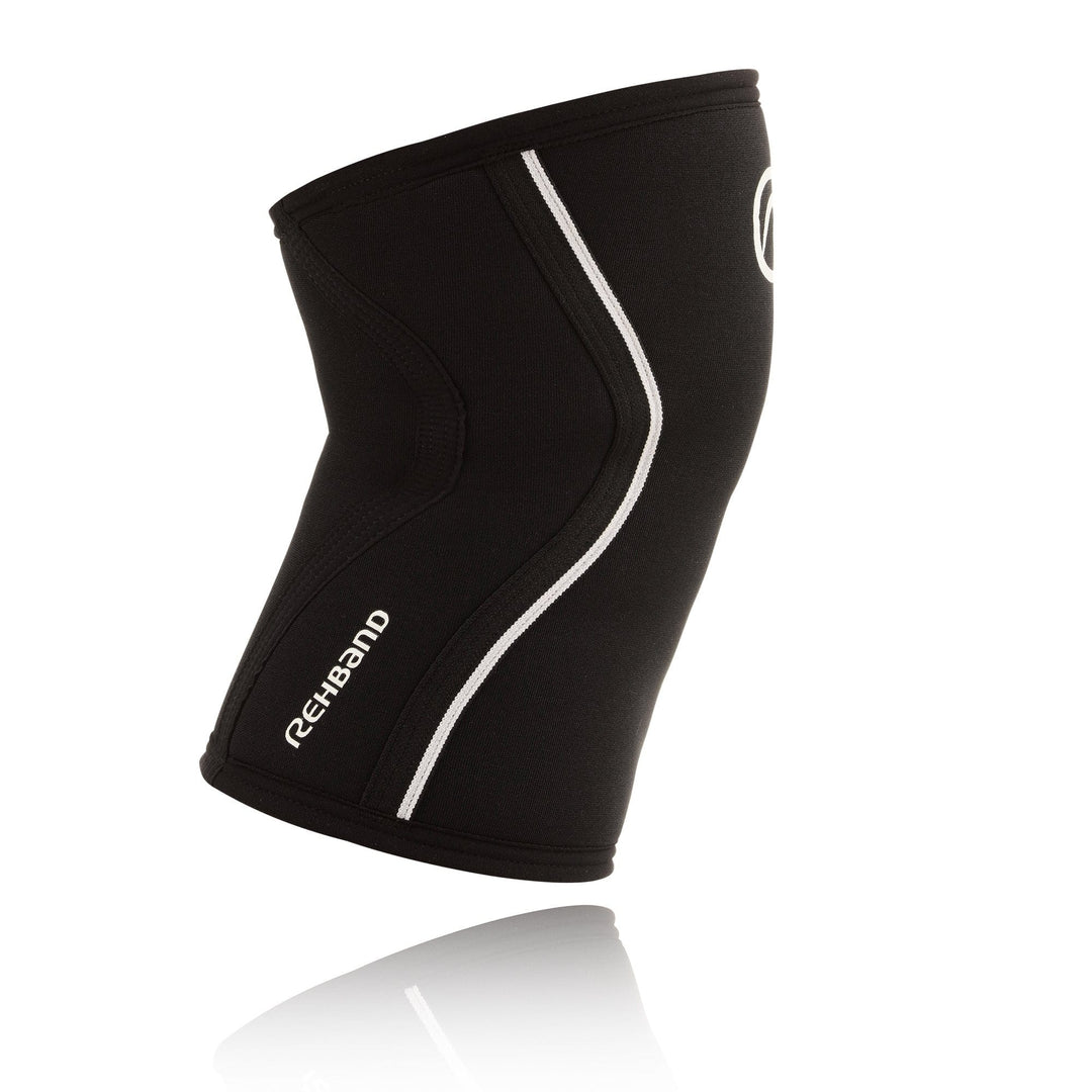 Rehband RX Knee Sleeve 7751 7mm - Black/White (single sleeve