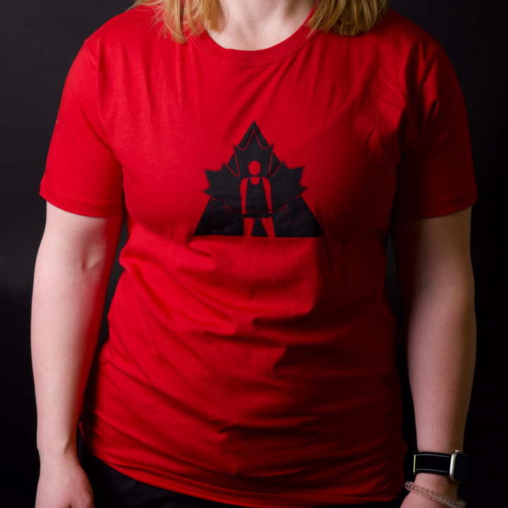 Canadian Powerlifting Union - Red Logo Tee