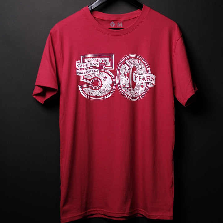 Canadian Powerlifting Union - 50th Celebration Kids Red Tee