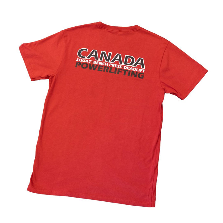Canadian Powerlifting Union - T-shirt à logo rouge