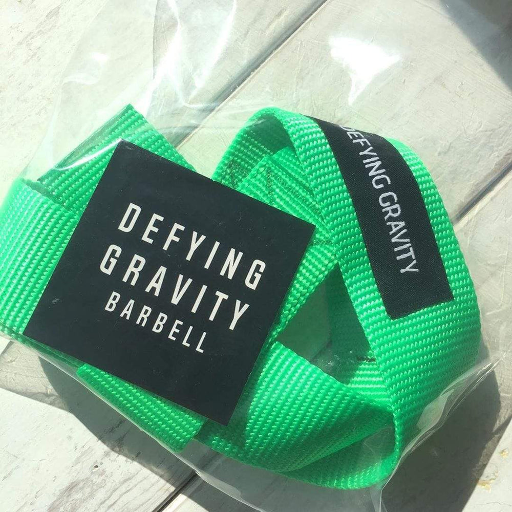 Defying Gravity Barbell Lifting Straps Green Defying Gravity Powerlifting Strap - 1.5"