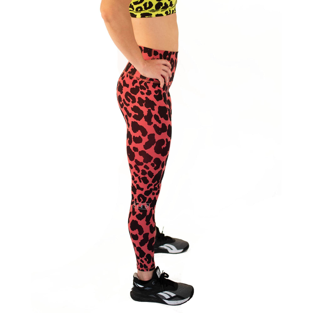 Fleo leggings Fleo El Toro 25" Garnet Rose Leopard - Bounce