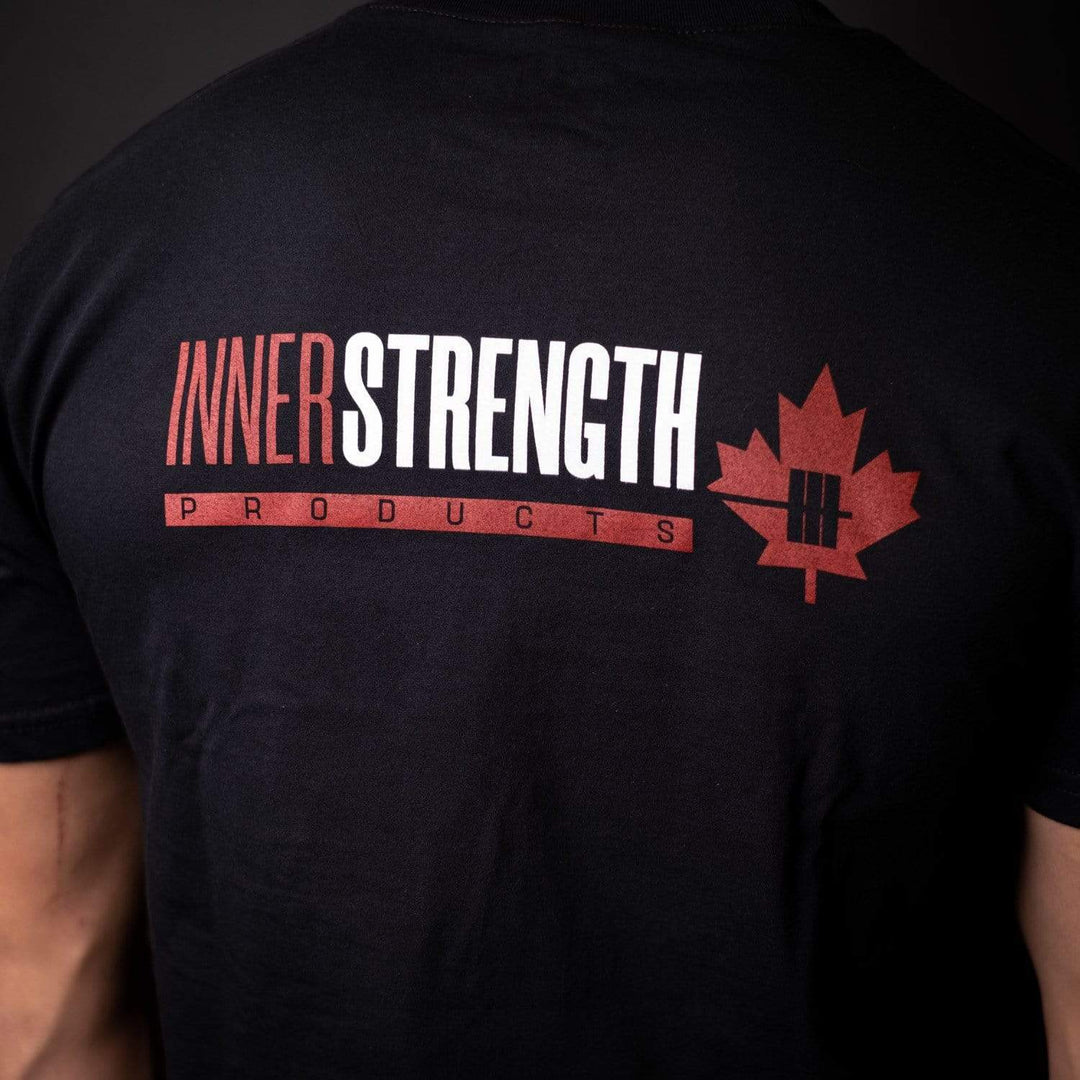 Inner Strength Products Shirts Inner Strength Products - Black Maple Leaf Tee (2020 Logo)