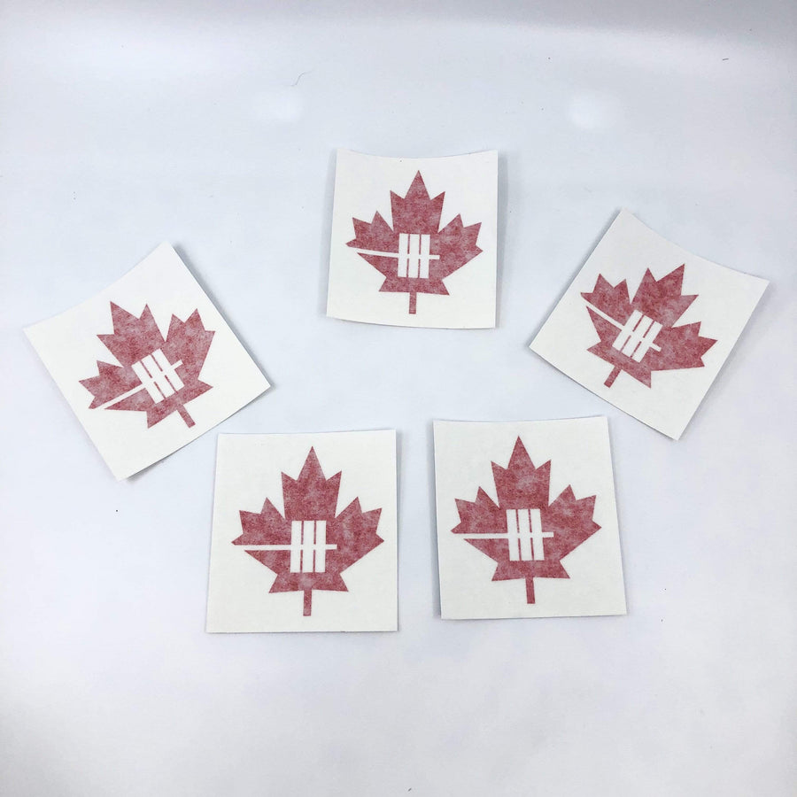 Inner Strength Products Sticker 2.5" Maple Leaf Sticker - 5 Pack