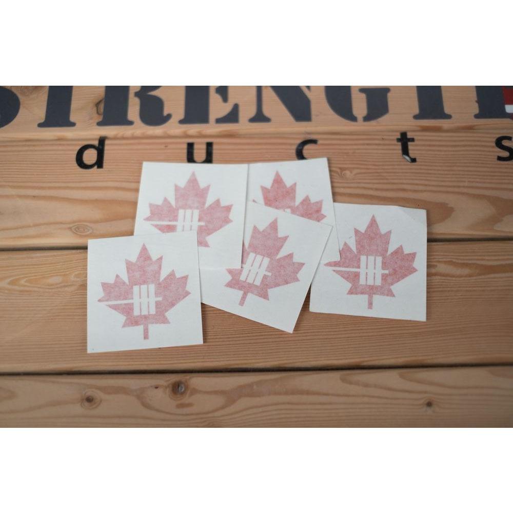 Inner Strength Products Sticker 2.5" Maple Leaf Sticker - 5 Pack