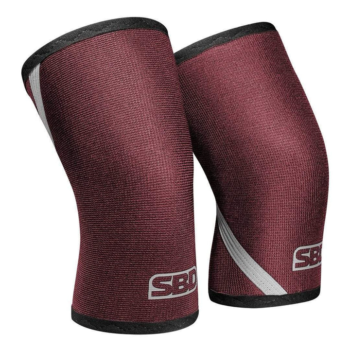 SBD Apparel Knee Sleeves SBD Weightlifting Knee Sleeves - Burgundy w/White - Phoenix Range