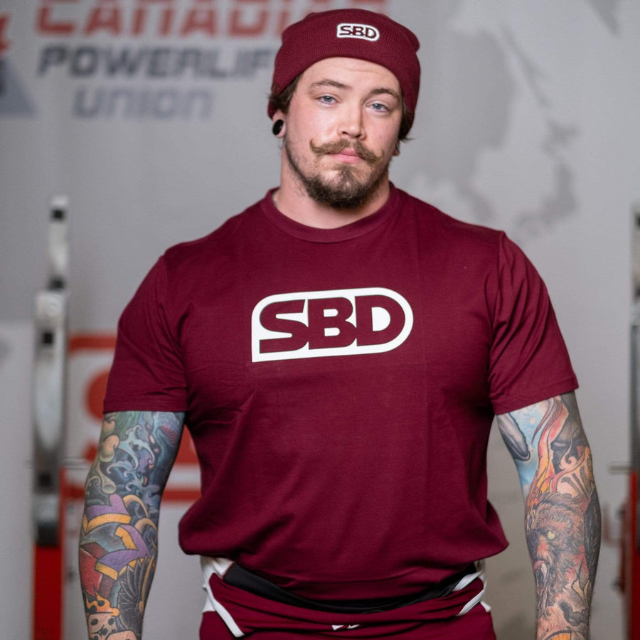 SBD Apparel Shirts Men's SBD T-Shirt - Burgundy w/White - Phoenix Range