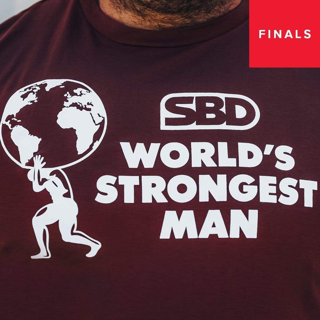 SBD Apparel Shirts Mens SBD World's Strongest Man T-Shirt 2021 - Fire Brick