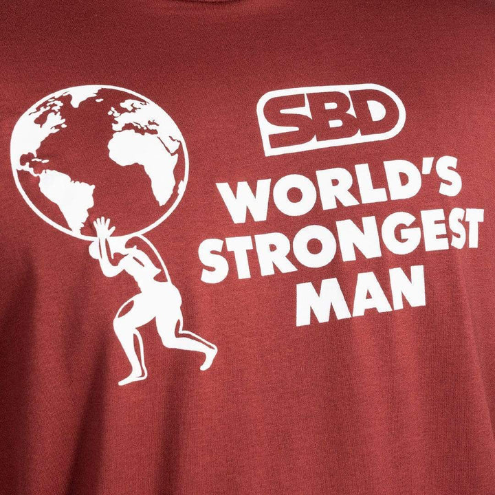 SBD Apparel Shirts Mens SBD World's Strongest Man T-Shirt 2021 - Fire Brick