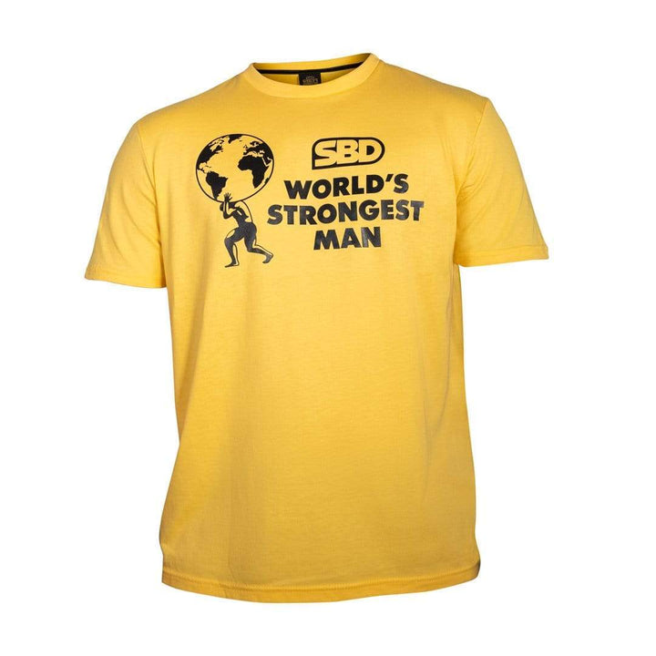 SBD Apparel Shirts Mens SBD World's Strongest Man T-Shirt 2021 - Sunrise Yellow
