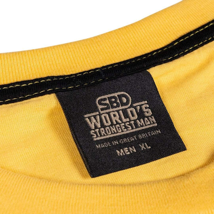 SBD Apparel Shirts Mens SBD World's Strongest Man T-Shirt 2021 - Sunrise Yellow
