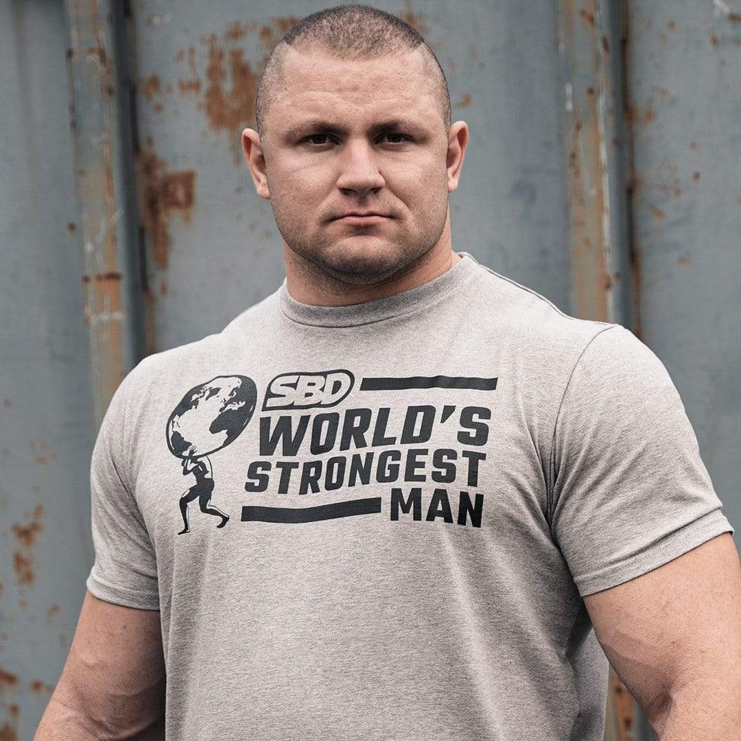 SBD Apparel Shirts Mens SBD World's Strongest Man T-Shirt - Grey