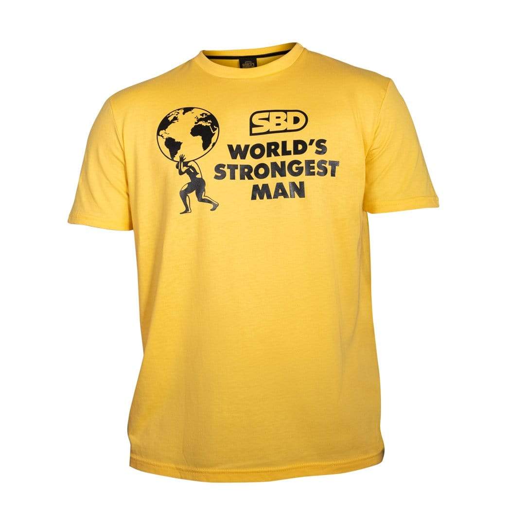 SBD Apparel Shirts Women's SBD World's Strongest Man T-Shirt 2021 - Sunrise Yellow