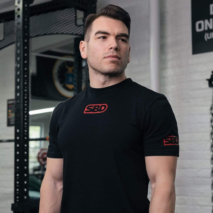 SBD Apparel Shirts XSmall Mens SBD Competition T-Shirt Black & Red