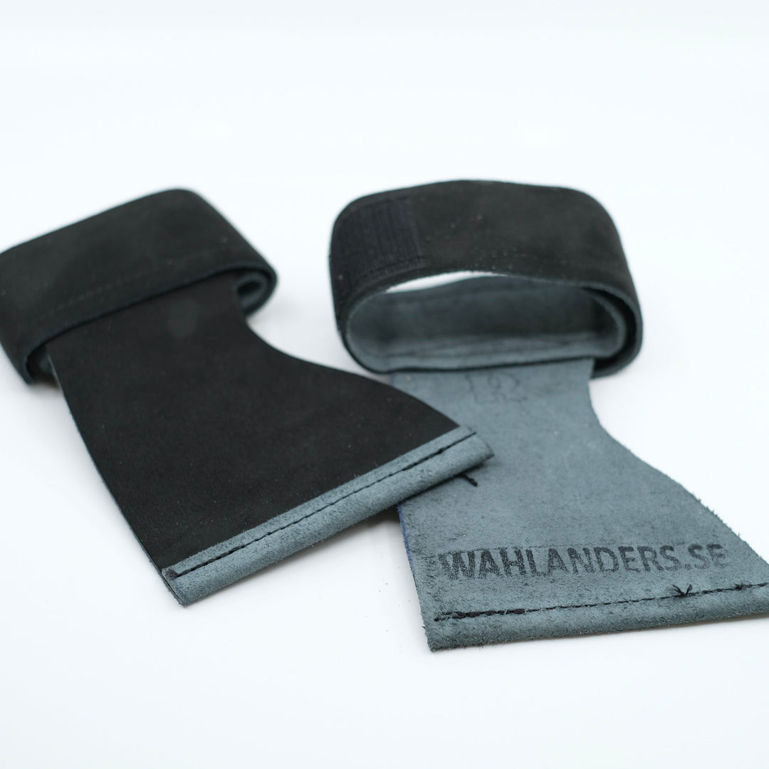 Wahlanders Sweden Lifting Straps Black Wahlanders Leather Velcro Straps
